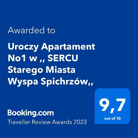 Uroczy No1 W ,, Sercu Starego Miasta Wyspa Spichrzów,, Apartament *
